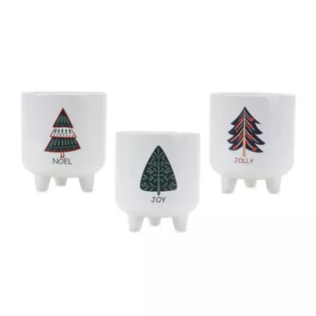 Melrose International Freestanding Pine Planter (Set of 3) Christmas Kitchen & Tabletop Decor