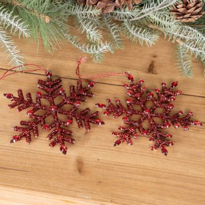 Image showing  Jeweled Metal Snowflake Ornament (Set of 12)