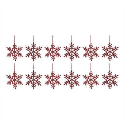 Image showing  Jeweled Metal Snowflake Ornament (Set of 12)
