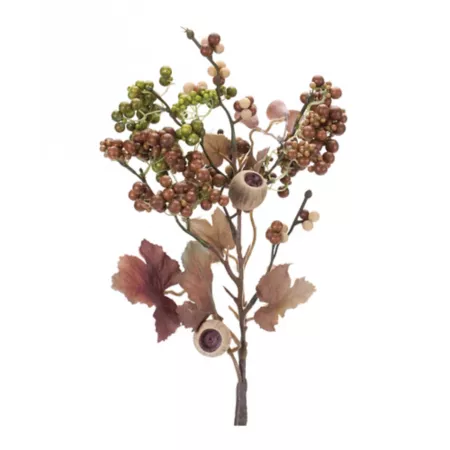 Melrose International Harvest Leaf and Berry Spray (Set of 12) Artificial Christmas Plants