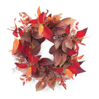 Melrose International Mixed Fall Foliage Wreath 19 in. D