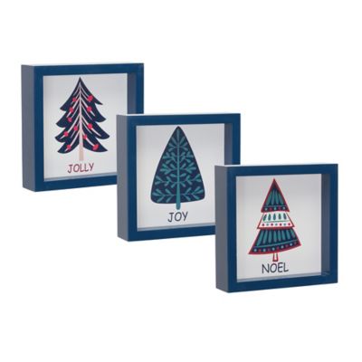 Melrose International Pine Tree Sentiment Sign (Set of 6)