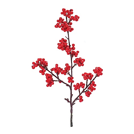 Melrose International Berry Twig Spray (Set of 6), red