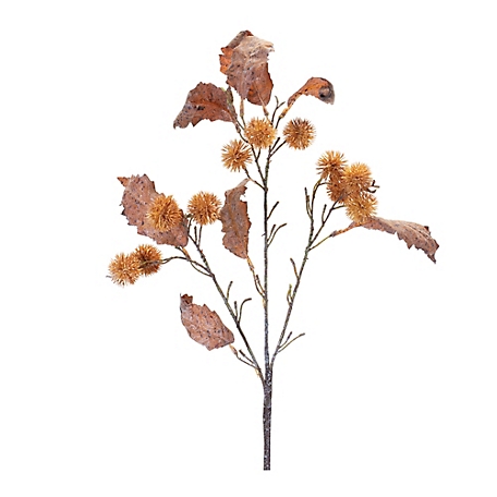 Melrose International Fall Leaf and Thistle Spray (Set of 6)