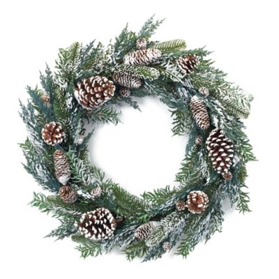 Melrose International Mixed Pine Juniper and Pincone Wreath 30