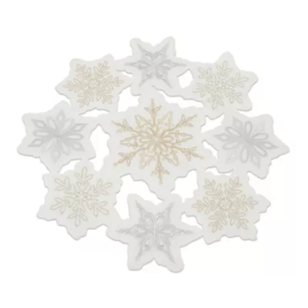 Melrose International Embroidered Snowflake Placemat (Set of 3) Christmas Kitchen & Tabletop Decor