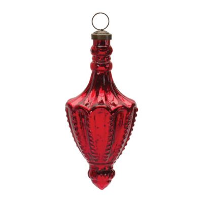 Melrose International Mercury Glass Finial Drop Ornament (Set of 4)
