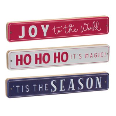 Melrose International Christmas Sentiment Sign (Set of 6)