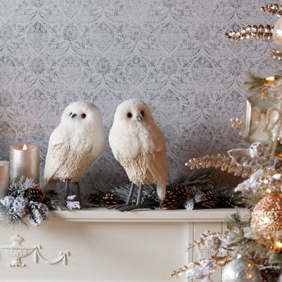 Image showing  Winter Owl Decor (Set of 2)