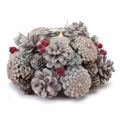 Melrose International Textured Glass Candle Holder (Set of 6)