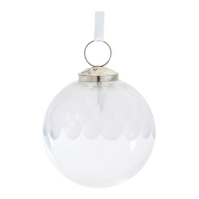 Melrose International Clear Glass Ball Ornament (Set of 6)