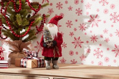 Image showing  Standing Santa Decor, 15 in. H, Red/Green