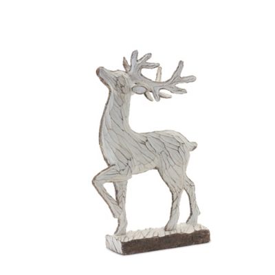 Image showing  Carved Deer Decor (Set of 2)