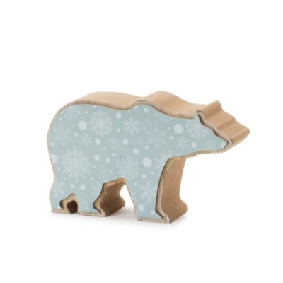 Image showing  Wood Polar Bear Decor (Set of 2)