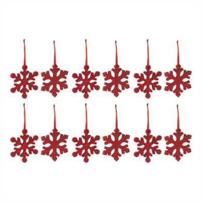 Image showing  Fir Wood Snowflake Ornament (Set of 12)