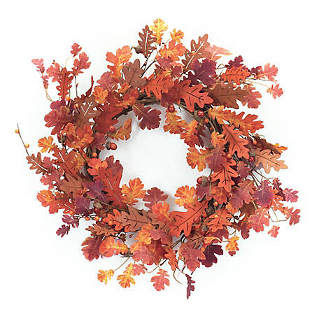 Melrose International Fall Oak Leaf Wreath 21 in. D