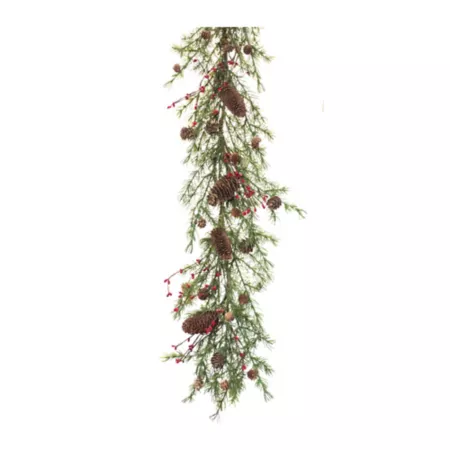 Melrose International Pinecone Berry Twig Garland (Set of 2) Artificial Christmas Garlands