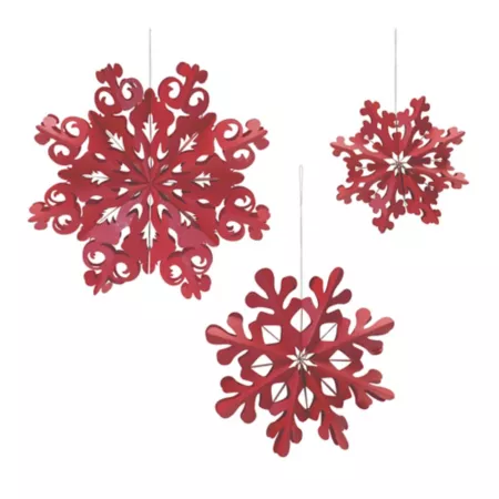 Melrose International Paper Snowflake Christmas Ornament Pack of 6 Christmas Ornaments & Tree Toppers