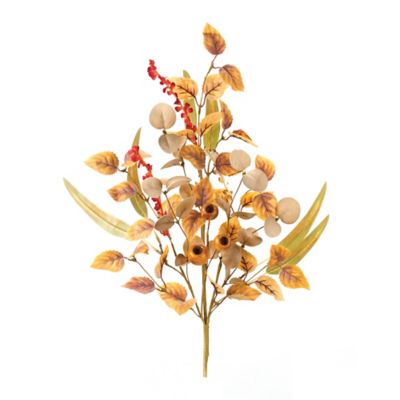 Melrose International Mixed Fall Foliage Pod Spray (Set of 2)