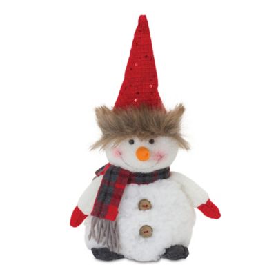Image showing  Plush Snowman with Hat and Scarf (Set of 2)