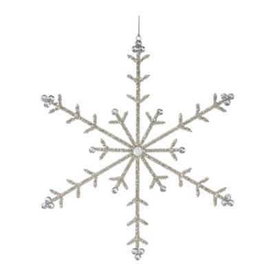 Image showing  Jeweled Metal Snowflake Ornament (Set of 6)
