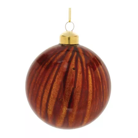 Melrose International Amber Glass Ball Ornament (Set of 12) Christmas Ornaments & Tree Toppers