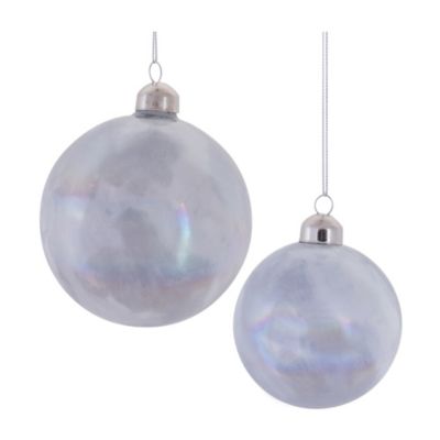 Melrose International Irredescent Glass Ball Ornament (Set of 12)