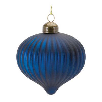 Image showing  Ribbed Glass Ornament (Set of 12)