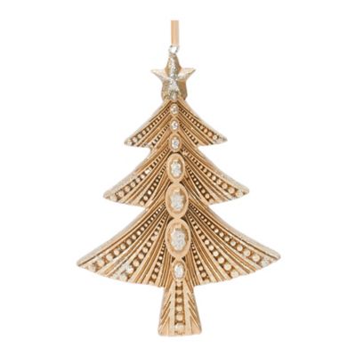 Image showing  Glittered Pine Tree and Snowflake Ornament (Set of 12)