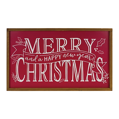 Melrose International Merry Christmas and Happy New Year Sign 23.75 in. L