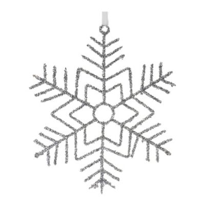 Image showing Glittered Wire Snowflake Ornament (Set of 12)