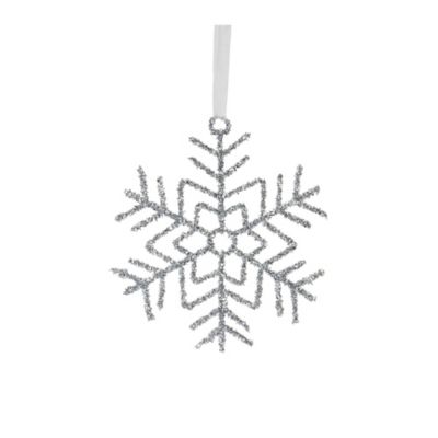 Image showing Glittered Wire Snowflake Ornament (Set of 12)