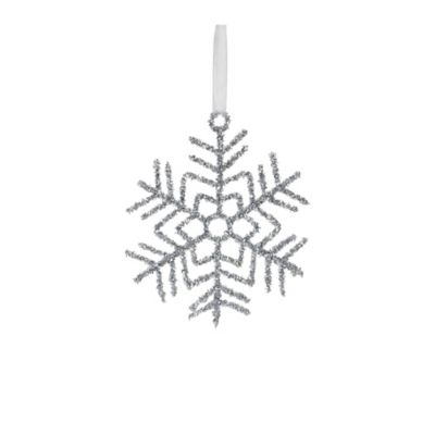 Image showing Glittered Wire Snowflake Ornament (Set of 12)