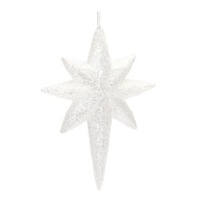 Melrose International Clear Acrylic Star Drop Ornament (Set of 12)