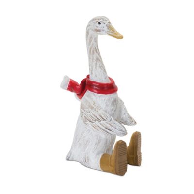 Melrose International Winter Goose Figurine with Boots (Set of 2)