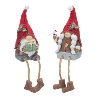 Melrose International Winter Gnome Shelf Sitter (Set of 2)