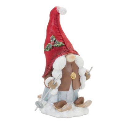 Image showing  Winter Gnome on Skis Figurine (Set of 2)