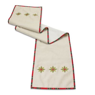 Melrose International Embroidered Snowflake Table Runner, 72 in. L