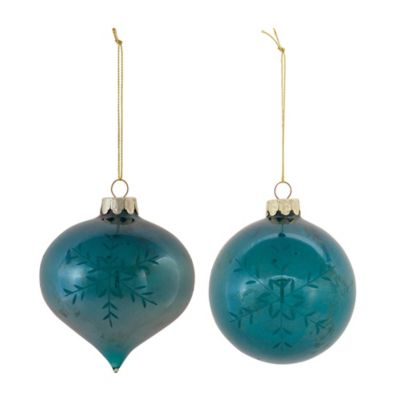 Melrose International Joy Noel Snowflake Ornament (Set of 12) main image 1