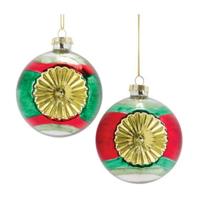 Melrose International Glass Reflector Ball Ornament (Set of 12)