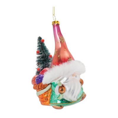 Image showing  Glass Santa Gnome Ornament (Set of 6)