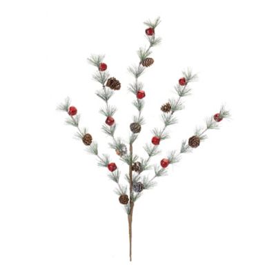 Melrose International Pine/Bell/Cone Spray (Set of 6)