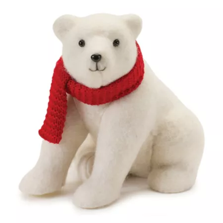 Melrose International Polar Bear with Scarf 2 Count Together Christmas Kitchen & Tabletop Decor