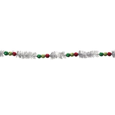 Melrose International Beaded Tinsel Garland (Set of 6)