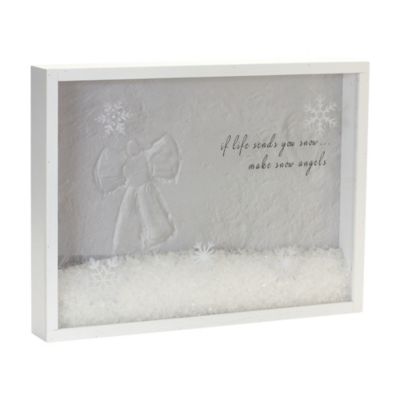 Melrose International Snow Angel Shadow Box 15.75 in. L