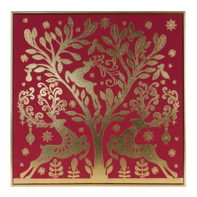 Melrose International Framed Holiday Deer Print, 15.5 in. SQ