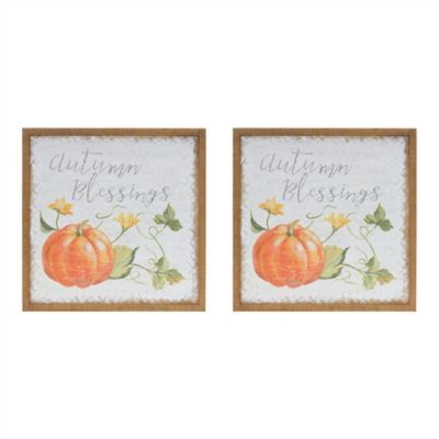 Image showing  Autumn Blessing Pumpkin Sign (Set of 2)