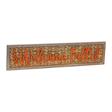 Melrose International Woven Welcome Fall Sign 32 in. L