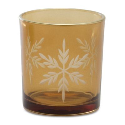 Image showing  Glass Snowflake Votive Candle Holder (Set of 3)