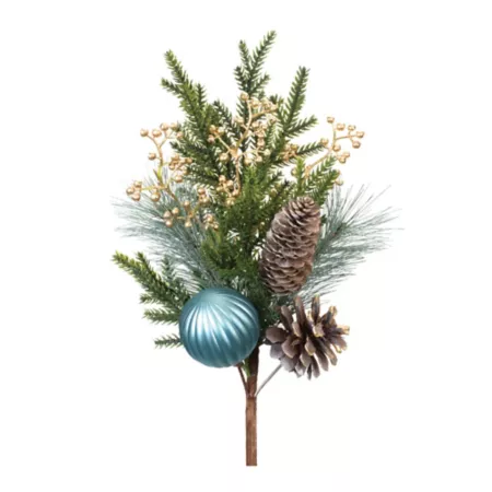 Melrose International Pine Spray with Ornament (Set of 2) Christmas Ornaments & Tree Toppers